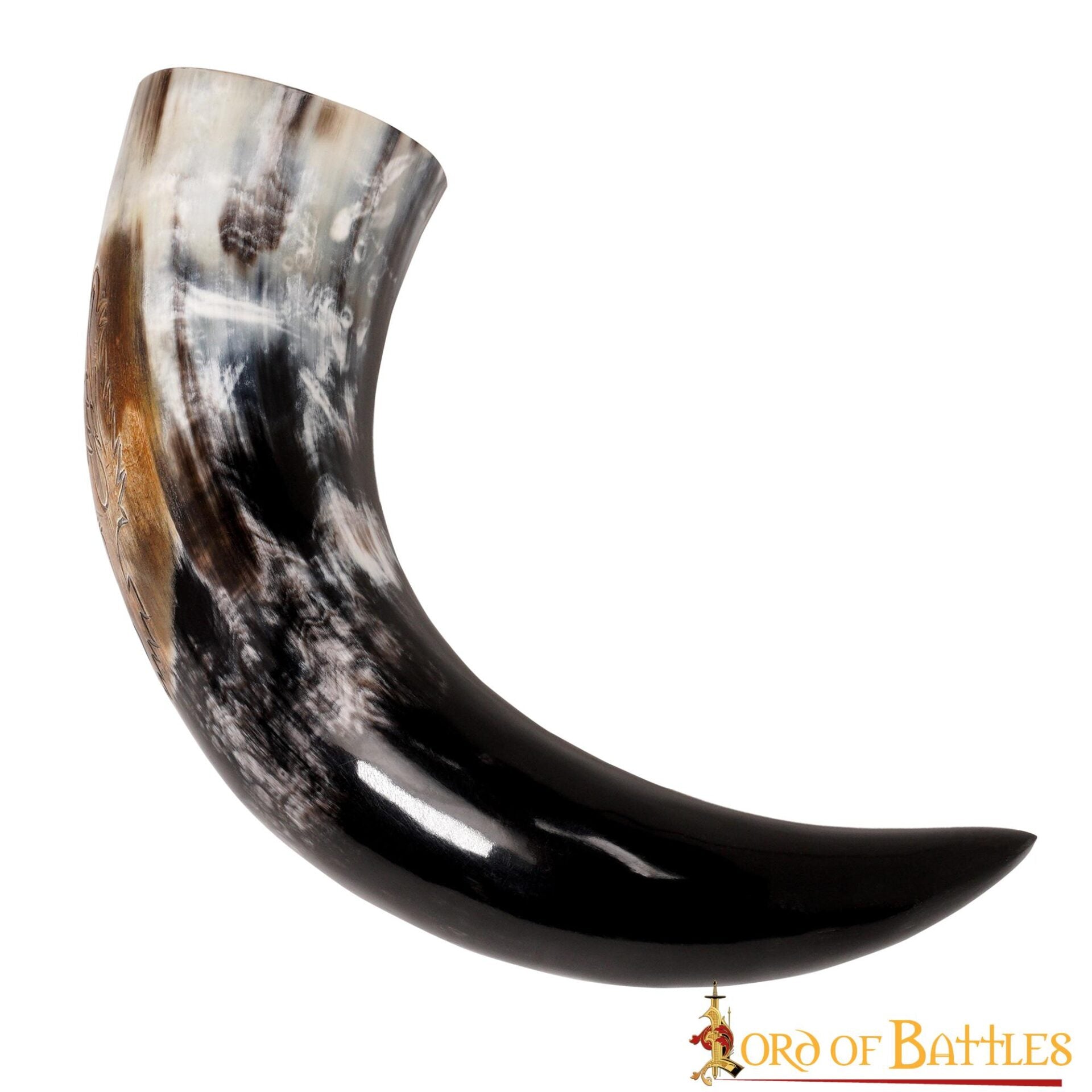 Cuerno Medieval para Beber 400 - 500 Ml Cuerno de Buey Auténtico Hecho a Mano - Imagen 2