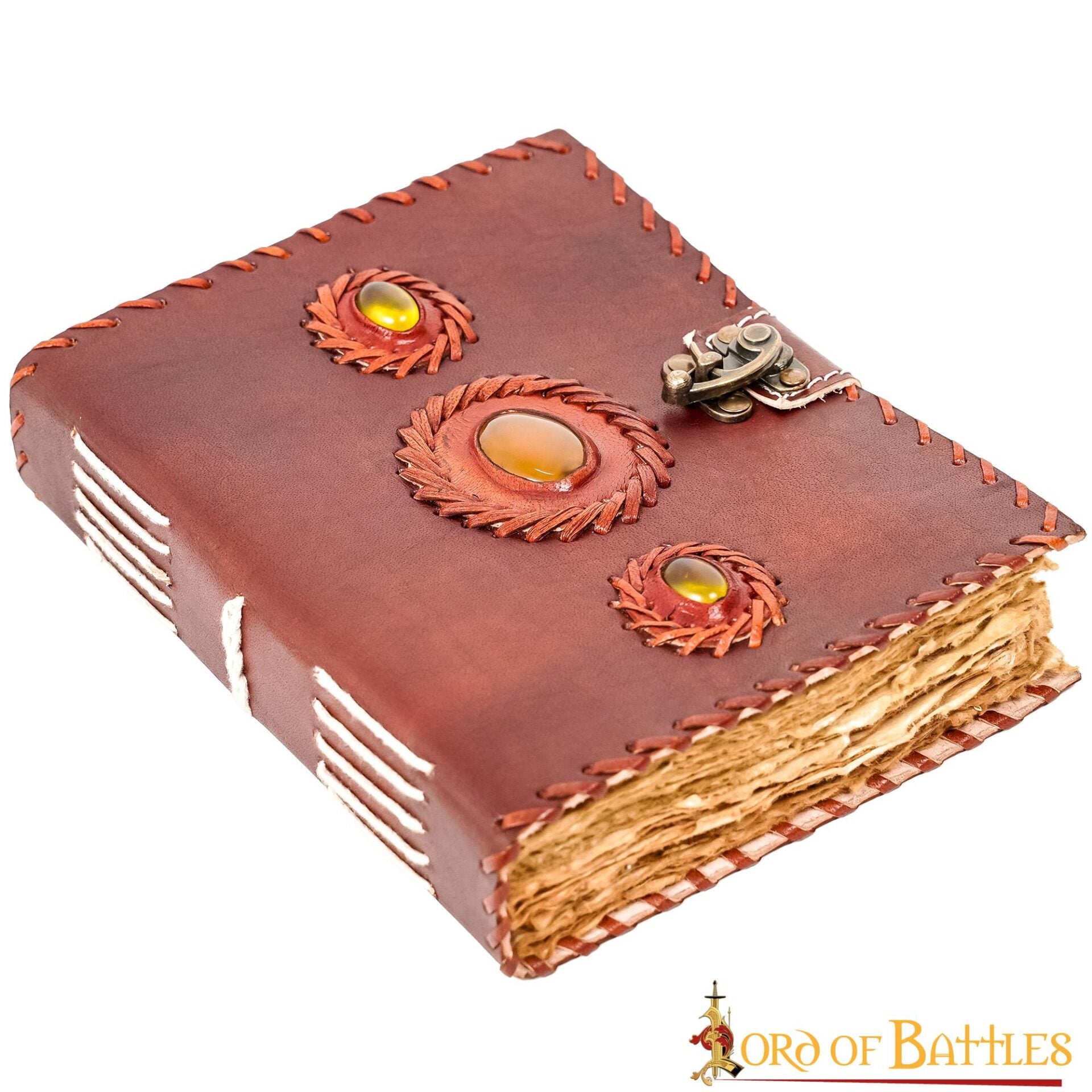 Diario Medieval de Notas de Piel Auténtica Hecho a Mano - Imagen 10