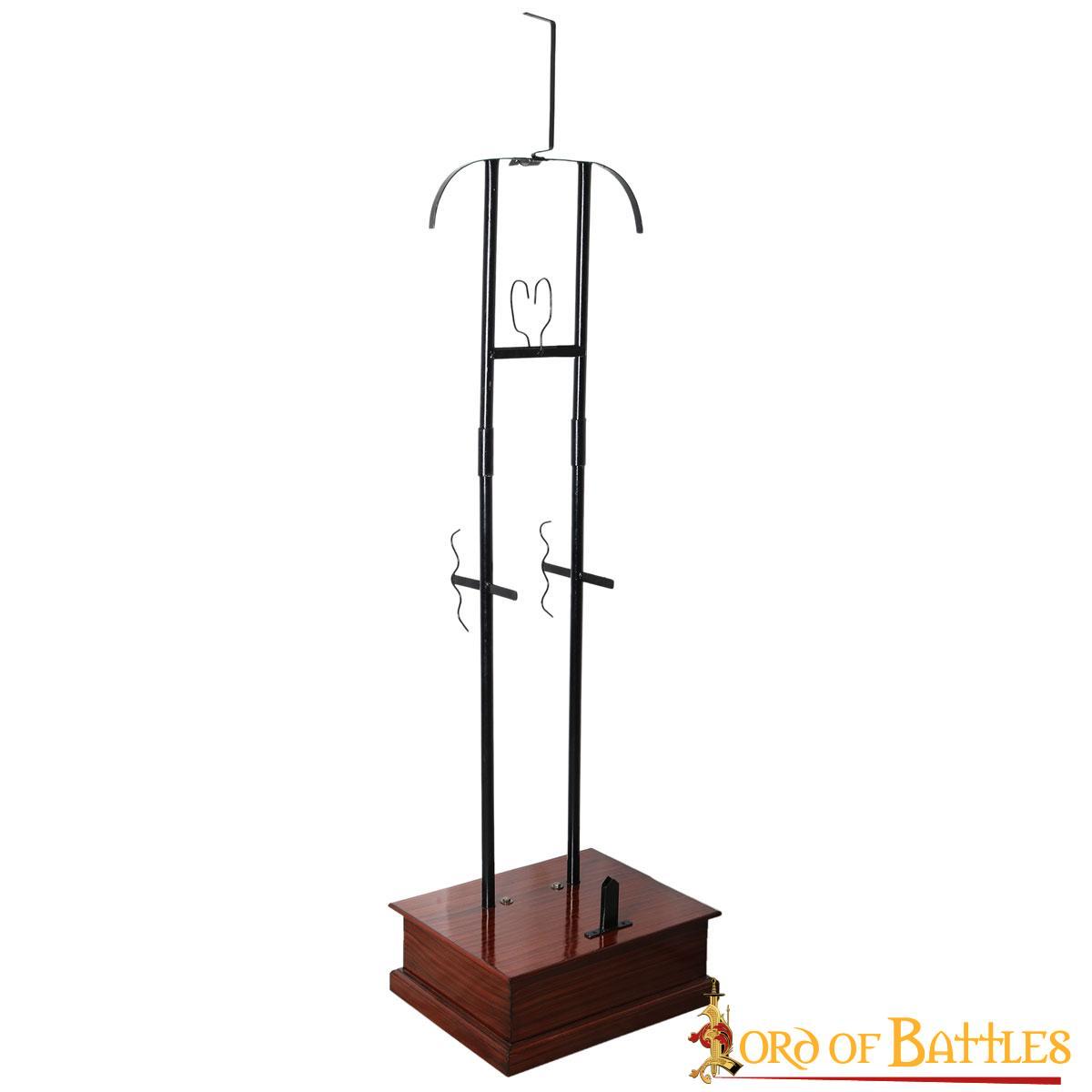 Expositor Medieval de Armadura Completa - Estructura de Acero de Calibre 18 con Base de Madera Dura - Imagen 8