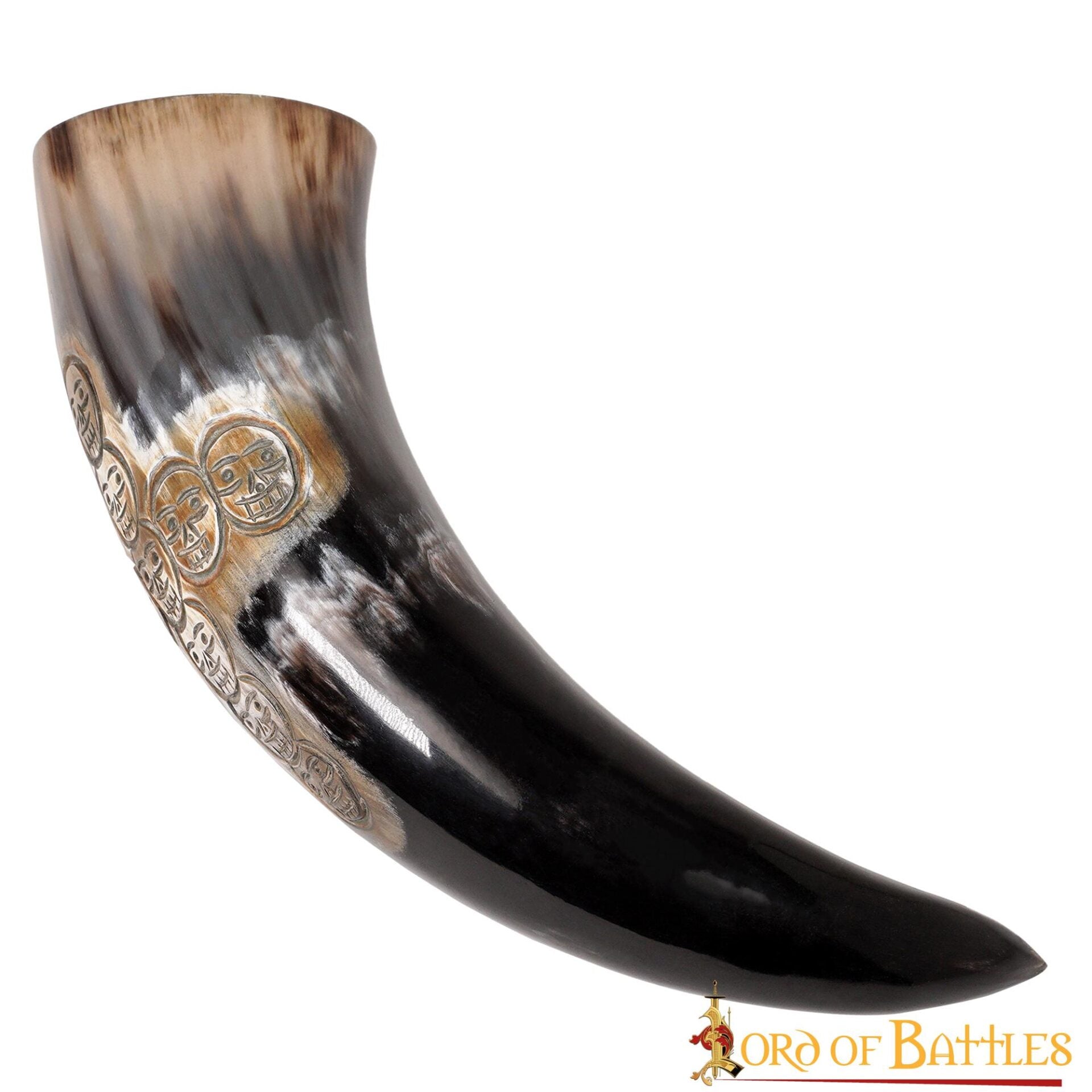 Viking Drinking Horn 500 - 600 Ml Cuerno de Buey Auténtico Hecho a Mano - Imagen 2