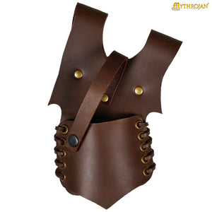 Mythrojan Medieval Renacimiento Cuero Rh Espada Rana Larp Disfraz de Espada Rana Porta Espada Rapier Caballero Cinturón Rana Daga de Cuero Funda Espada Pirata - Imagen 1