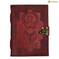 Mythrojan Diosa Medieval Diario de Cuero con Cerradura 5 X 7 Pulgadas Hecho a Mano Vintage Diario Notebook - Imagen 1