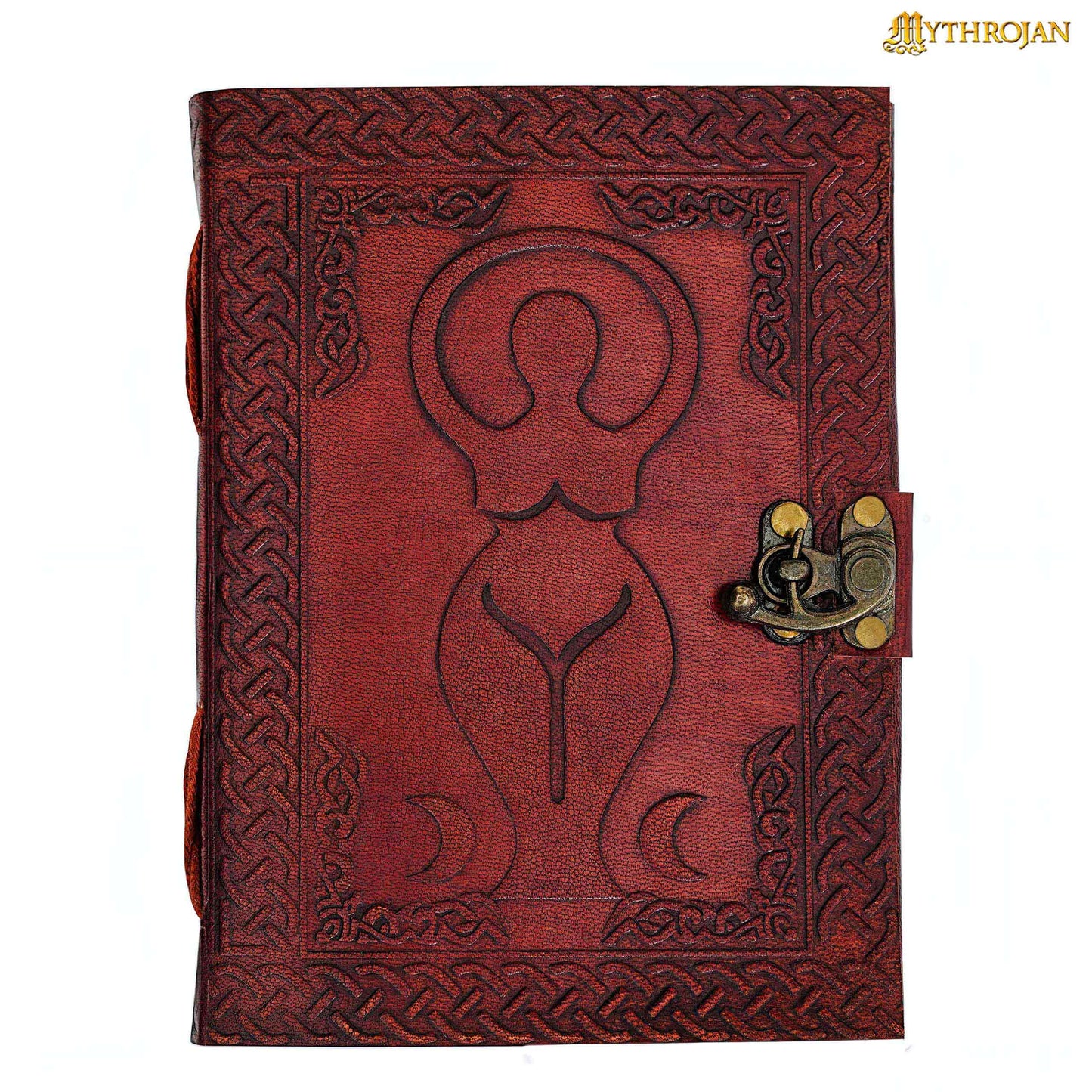 Mythrojan Diosa Medieval Diario de Cuero con Cerradura 5 X 7 Pulgadas Hecho a Mano Vintage Diario Notebook - Imagen 1