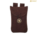 Mythrojan Bolsa de Cinturón de Gamuza Grande, Ideal para Sca Larp Reenactment y Ren Feria, Cuero de Gamuza, Citrus , 7.2 "× 4.7 " - Imagen 1