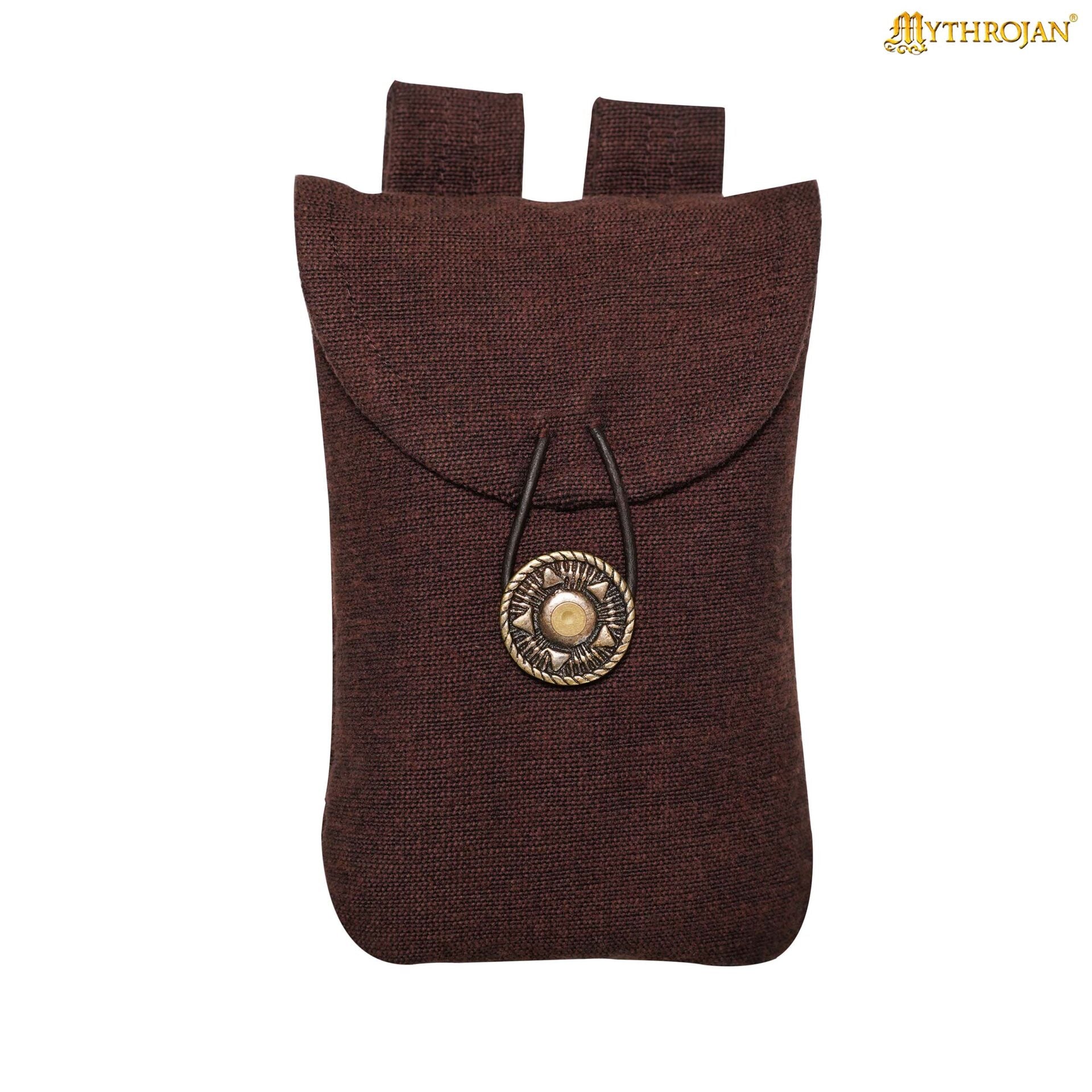 Mythrojan Bolsa de Cinturón de Gamuza Grande, Ideal para Sca Larp Reenactment y Ren Feria, Cuero de Gamuza, Citrus , 7.2 "× 4.7 " - Imagen 1