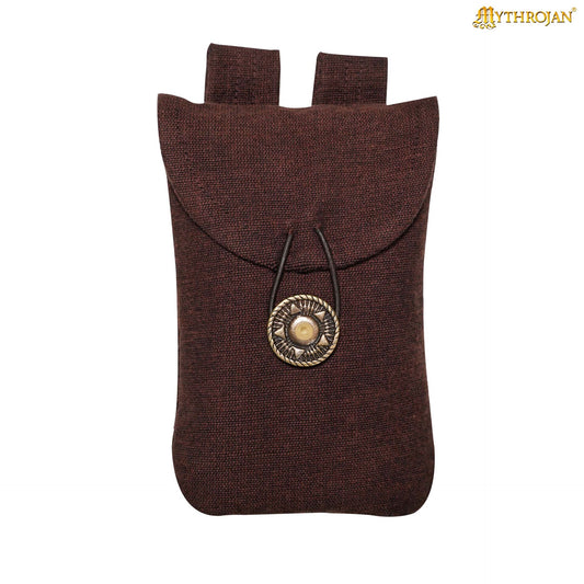Mythrojan Bolsa de Cinturón de Gamuza Grande, Ideal para Sca Larp Reenactment y Ren Feria, Cuero de Gamuza, Citrus , 7.2 "× 4.7 " - Imagen 1