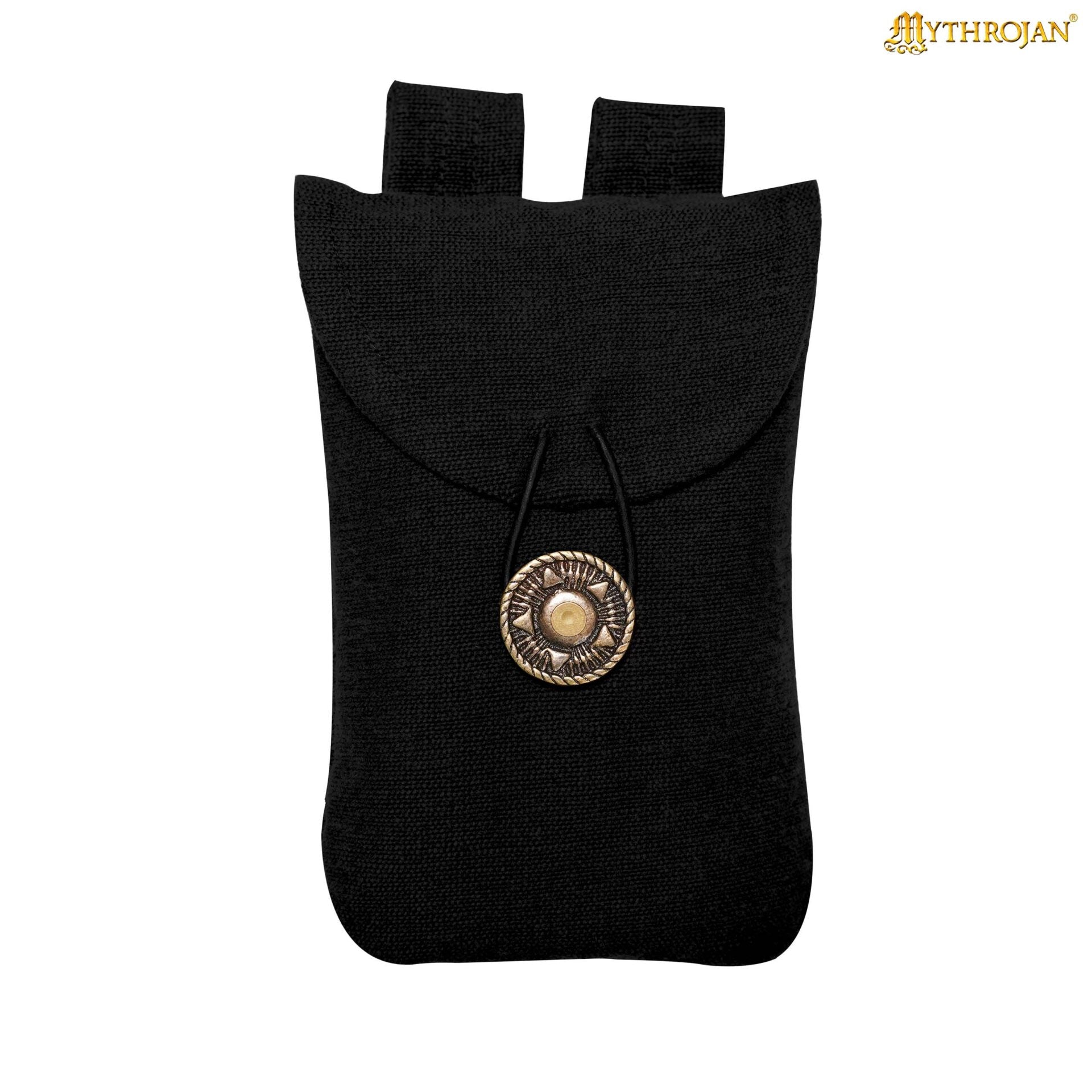 Riñonera Mythrojan, Ideal para Sca Larp Recreación y Feria Ren, Lienzo Tejido a Mano 100% Algodón , Marrón , 7.2 - Imagen 1