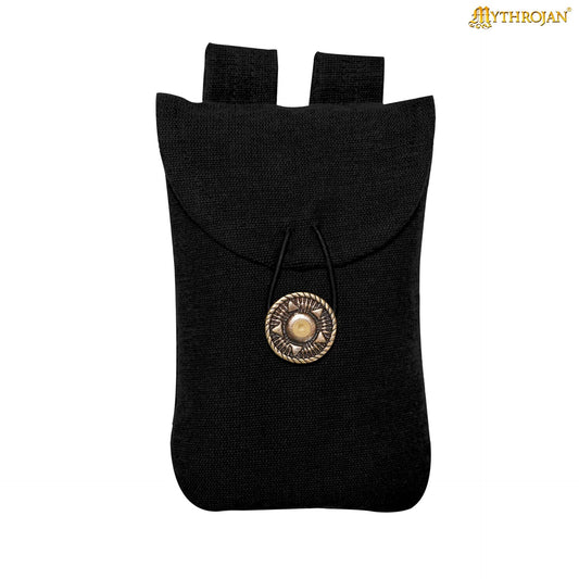 Riñonera Mythrojan, Ideal para Sca Larp Recreación y Feria Ren, Lienzo Tejido a Mano 100% Algodón , Marrón , 7.2 - Imagen 1