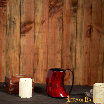 Taza de Cerveza Vikinga de Cuerno de Buey Auténtica Hecha a Mano - Imagen 9