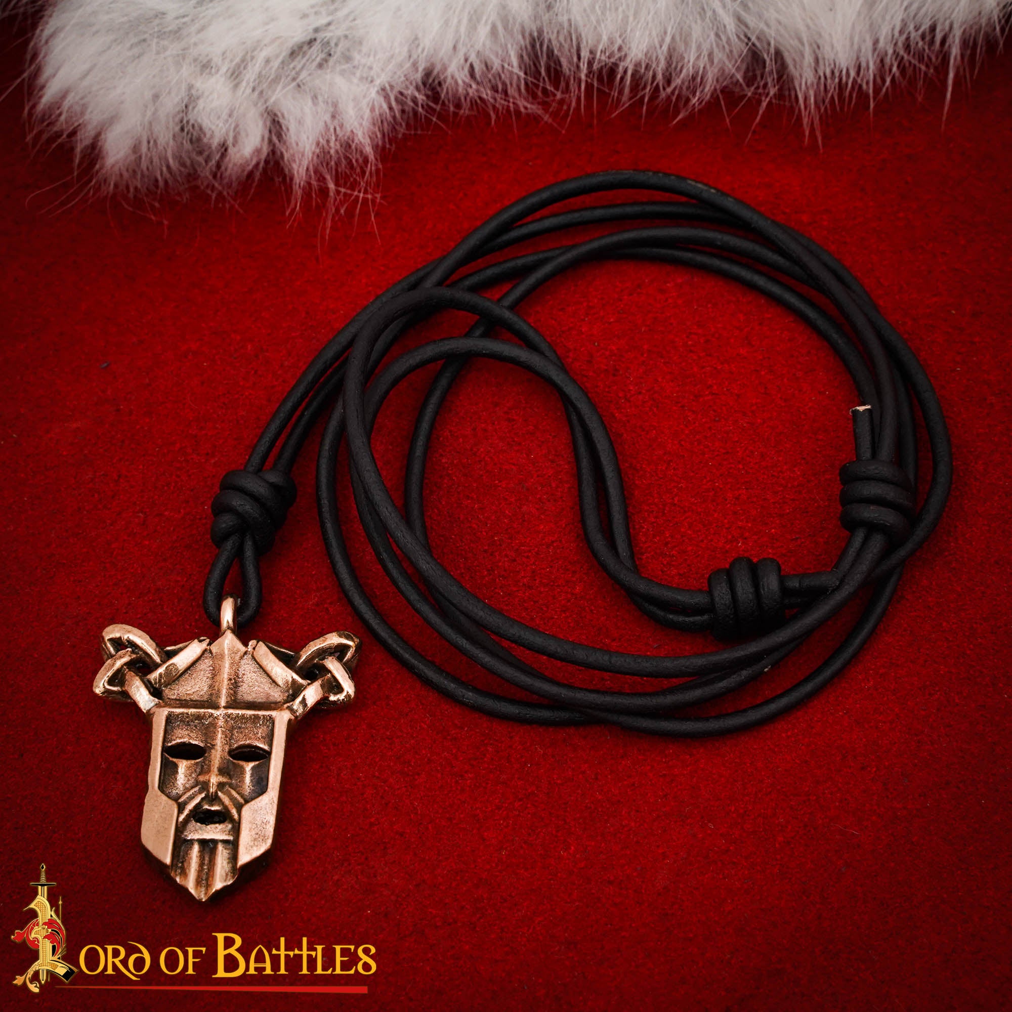 Colgante Máscara Vikinga - 2,9 X 3 Cm, Acabado en Bronce Antiguo con Detalle de Nudos - Imagen 5