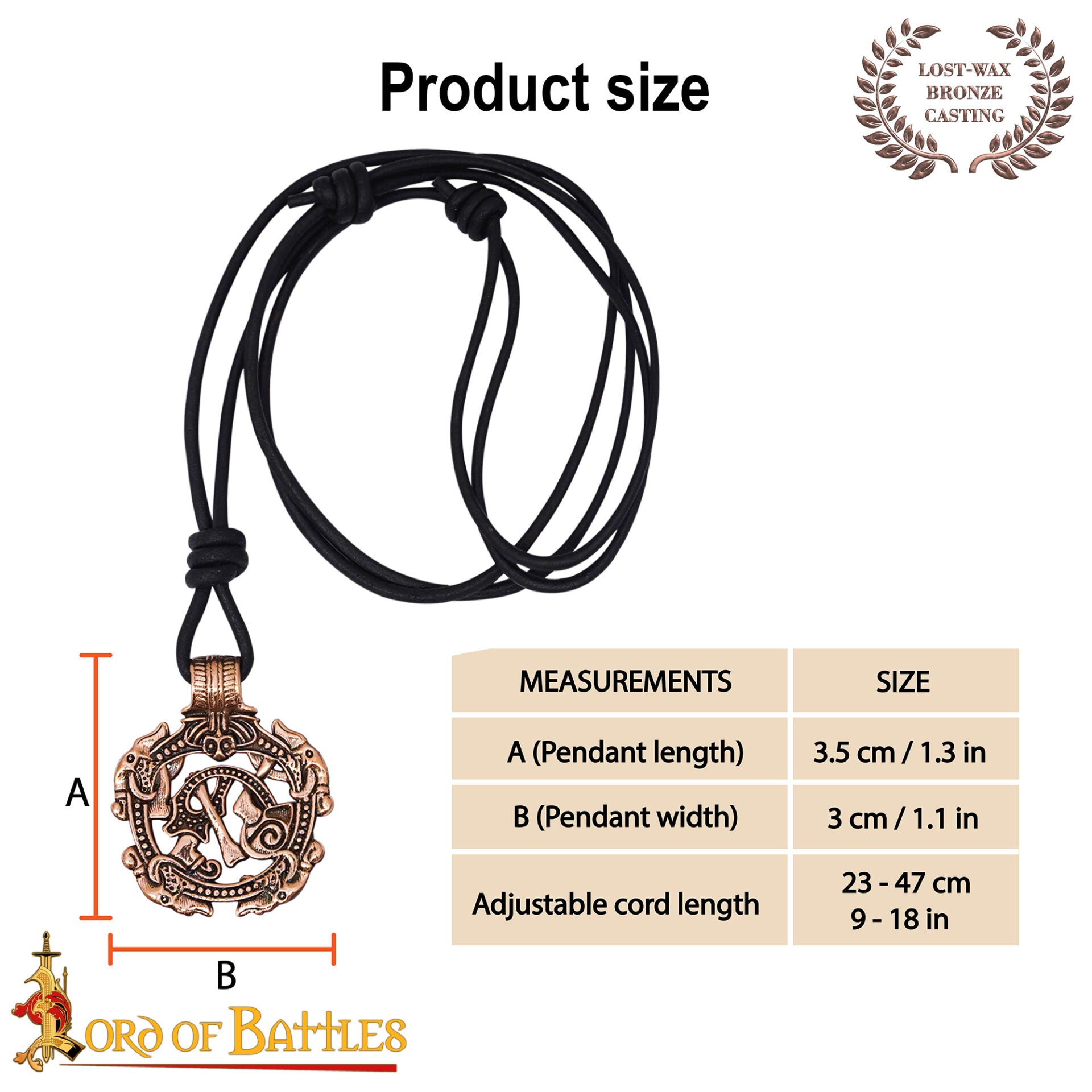 Colgante Serpiente Vikinga de Bronce - Imagen 3