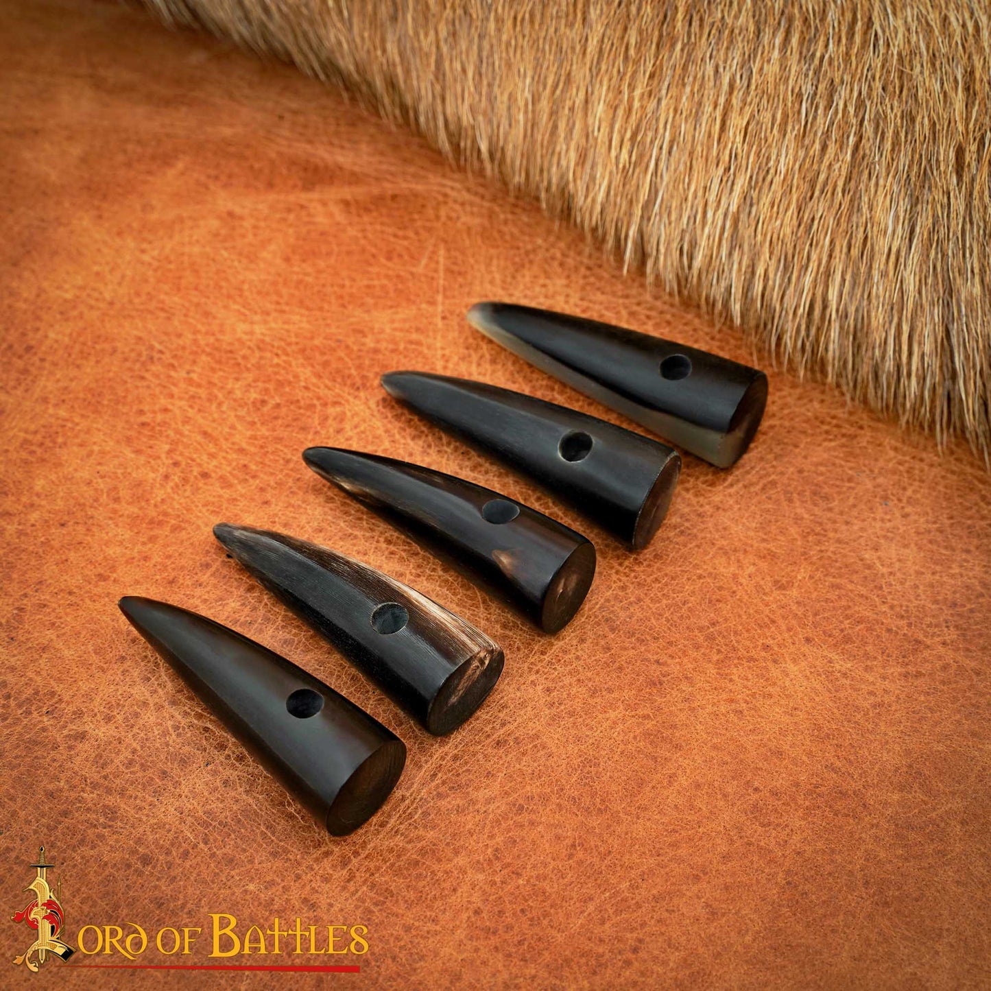 Juego de 5 Botones de Palanca de Cuerno Pulido Estilo Vikingo - Acabado a Mano con Cuerno de Buey Natural - Imagen 8