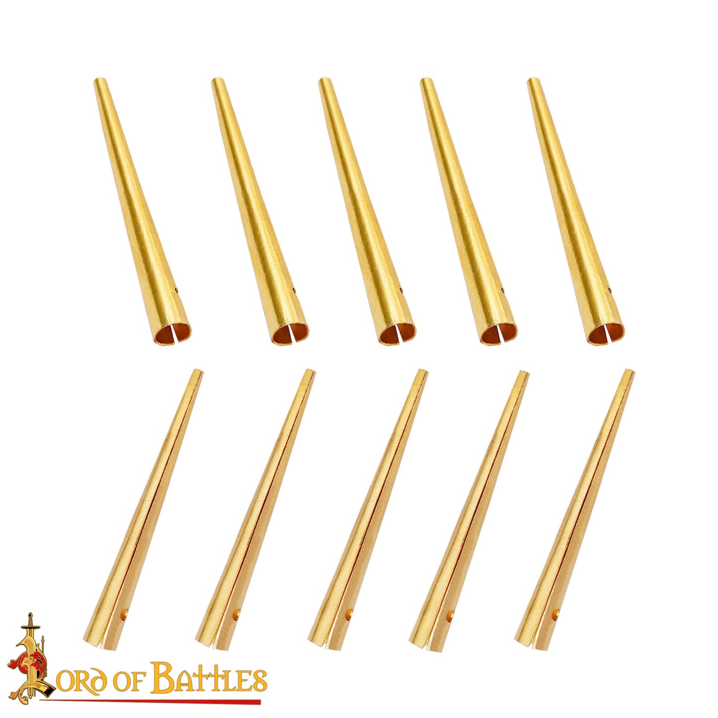 Aiglets Medievales de Latón - Juego de 10 Puntas de Cordón Resistentes (3,6 Cm) - Imagen 4