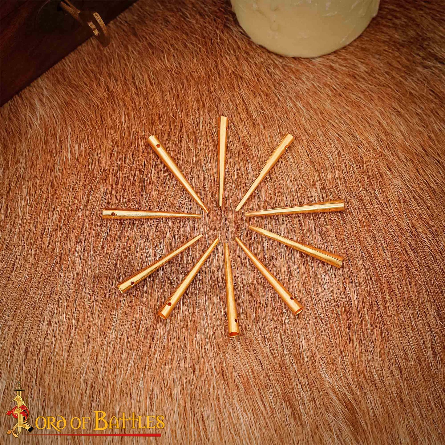 Aiglets Medievales de Latón - Juego de 10 Puntas de Cordón Resistentes (3,6 Cm) - Imagen 6
