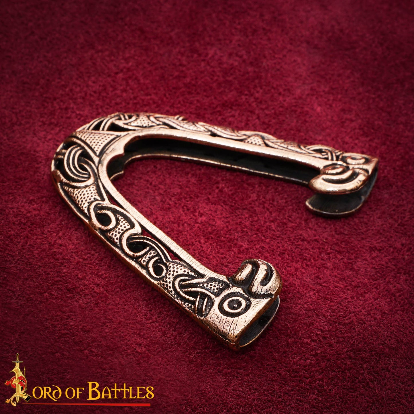 Espada Vikinga de Bronce Chape - Diseño Cabeza de Dragón - Imagen 12