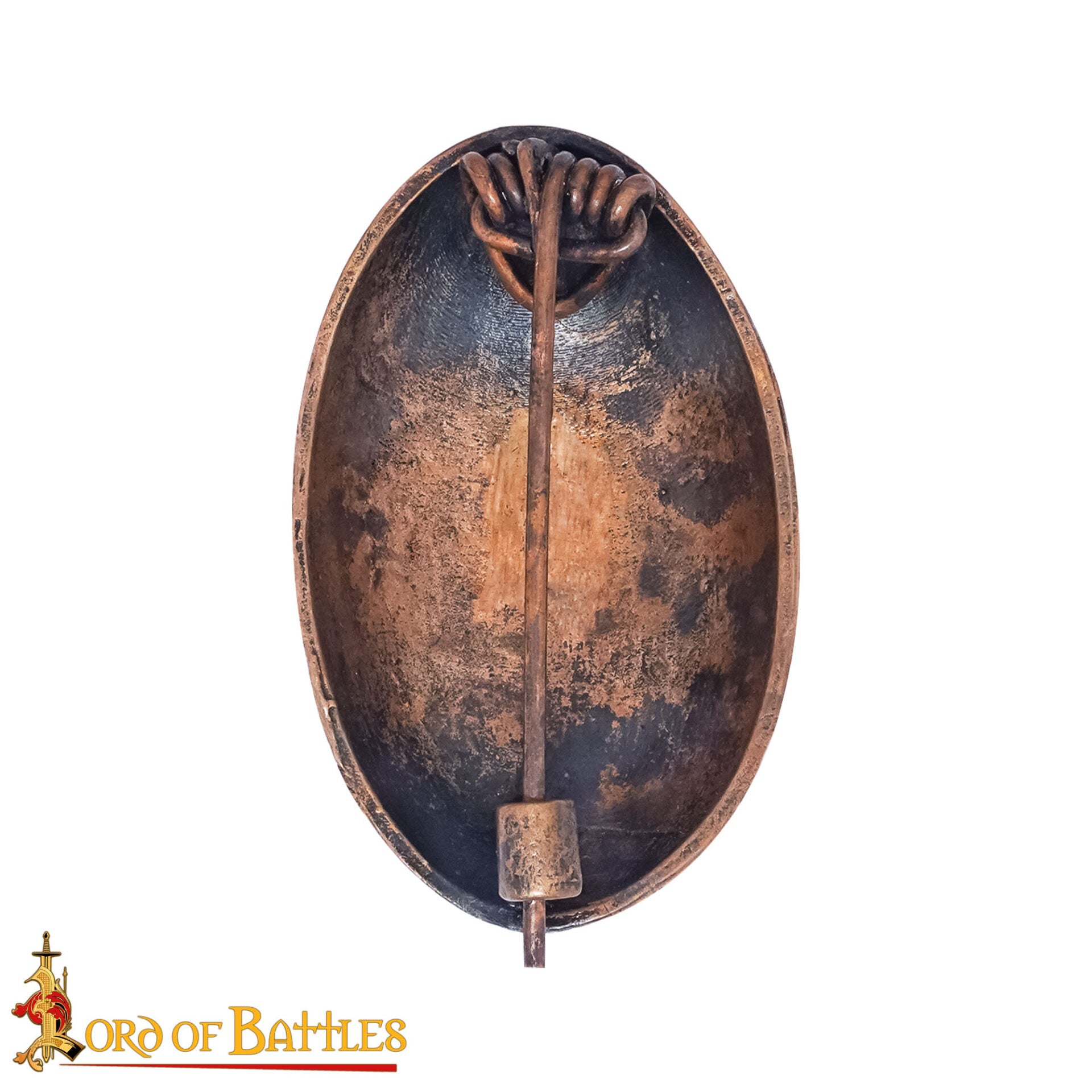Broche de Tortuga de Bronce Vikingo de los Siglos Ix-x - Alfiler de Escudo Oval Fundido a la Cera Perdida - Imagen 8