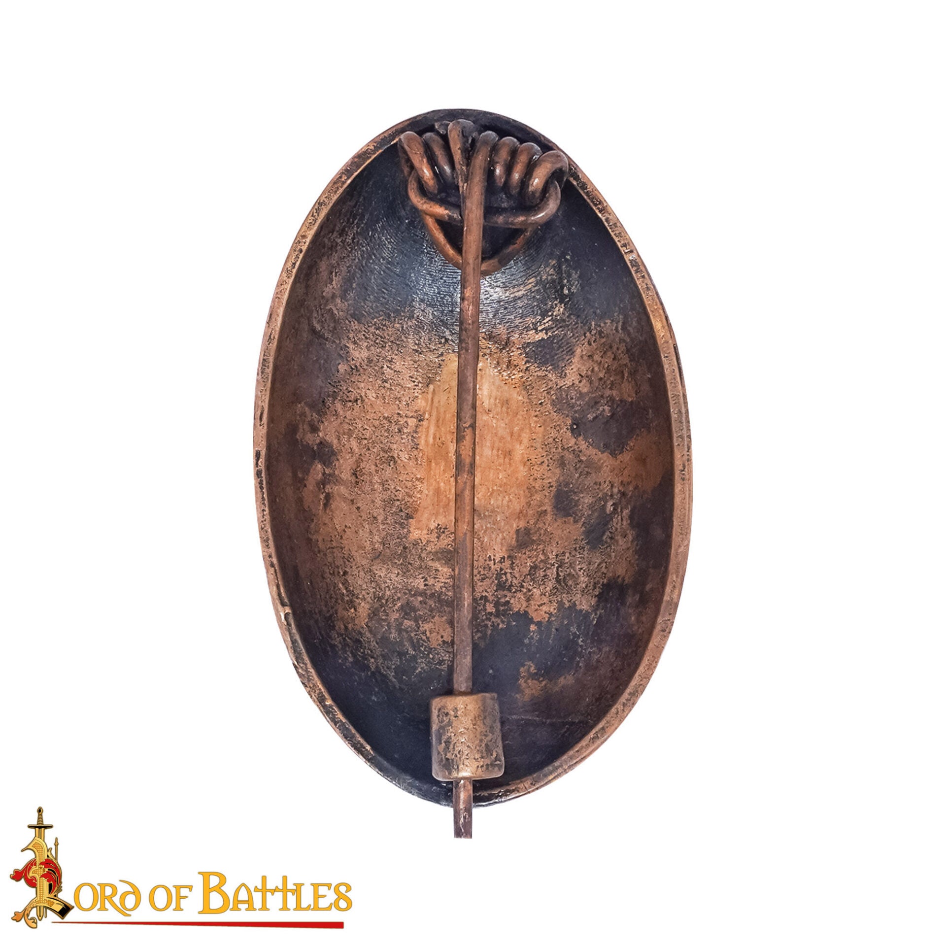 Broche de Tortuga de Bronce Vikingo de los Siglos Ix-x - Alfiler de Escudo Oval Fundido a la Cera Perdida - Imagen 5
