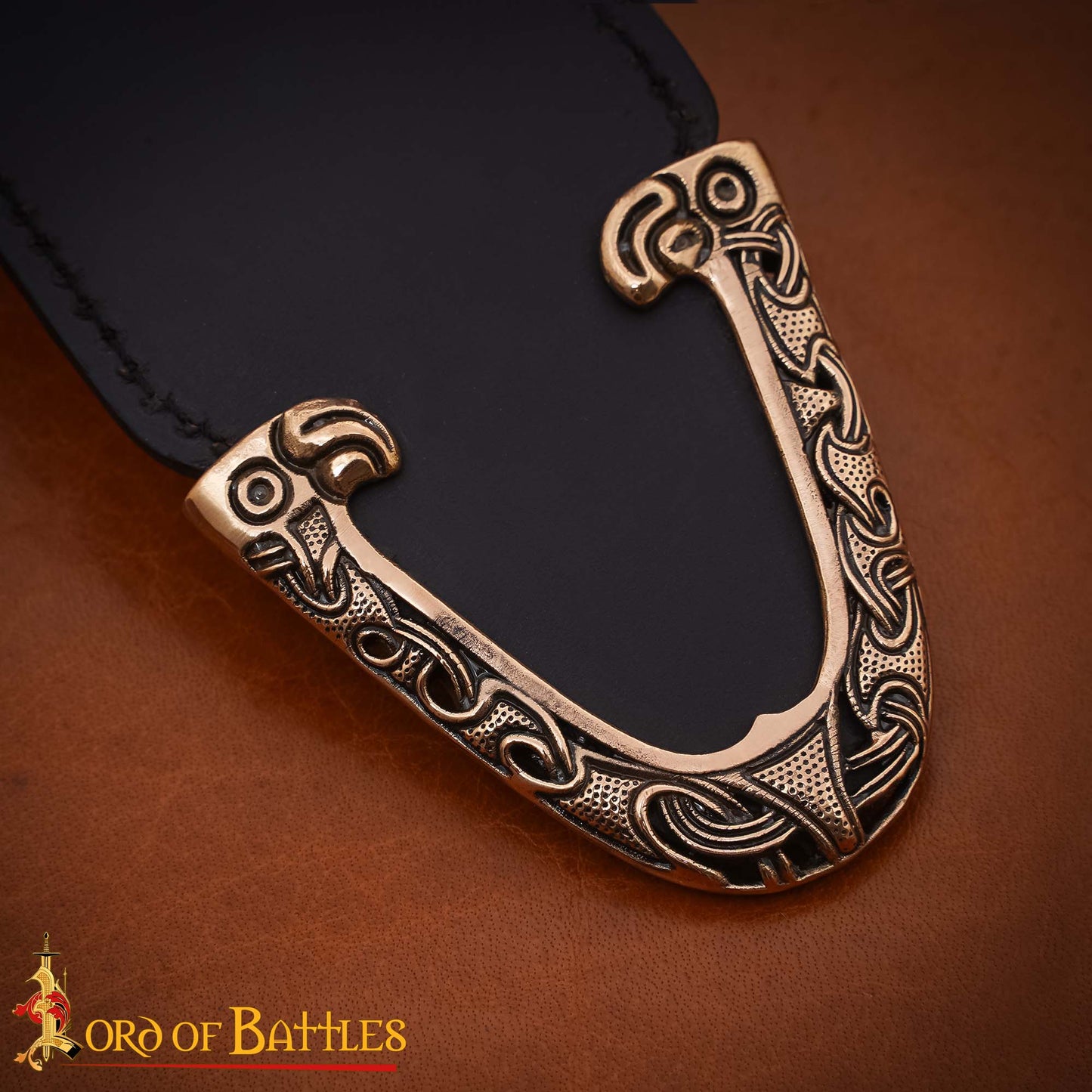 Espada Vikinga de Bronce Chape - Diseño Cabeza de Dragón - Imagen 6