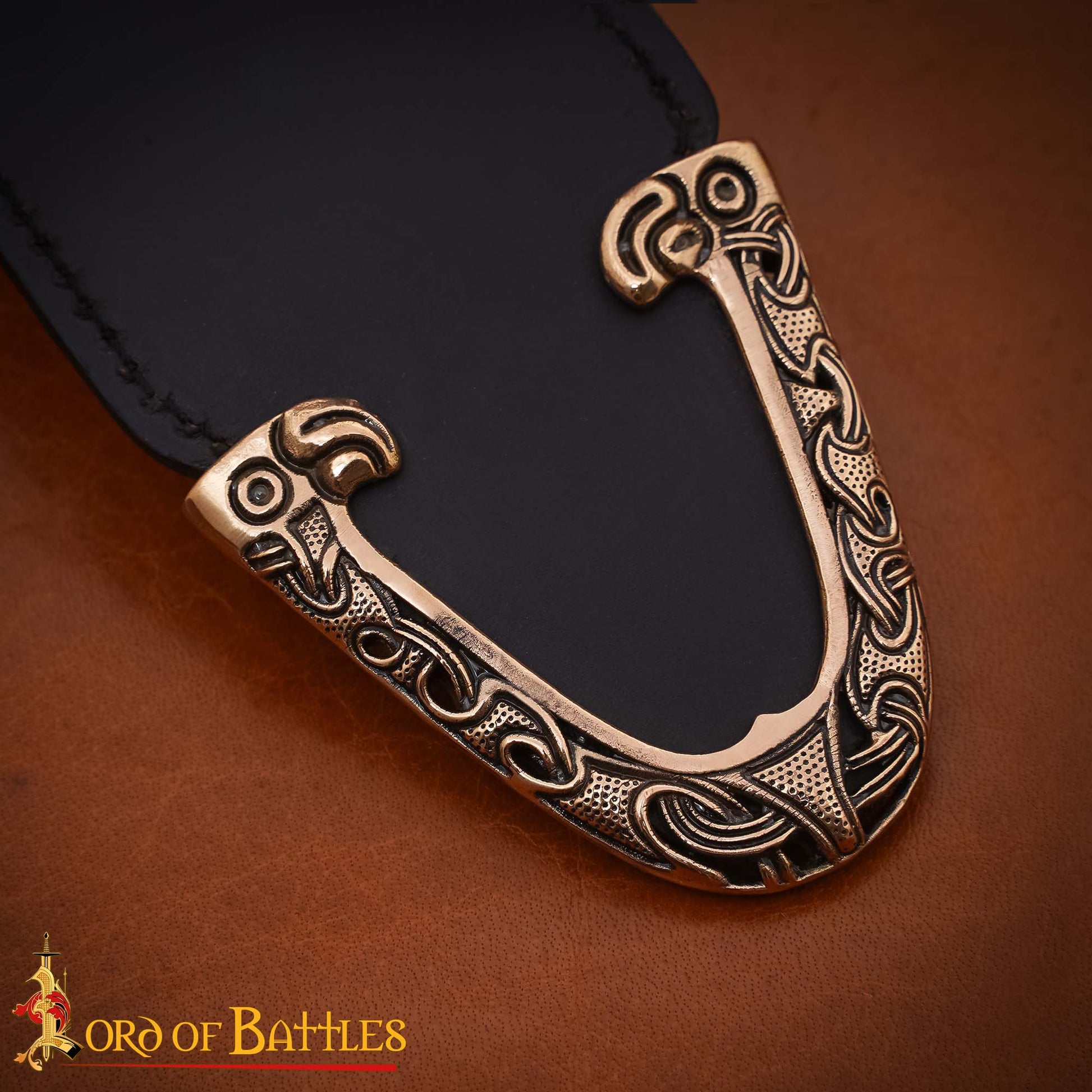 Espada Vikinga de Bronce Chape - Diseño Cabeza de Dragón - Imagen 6