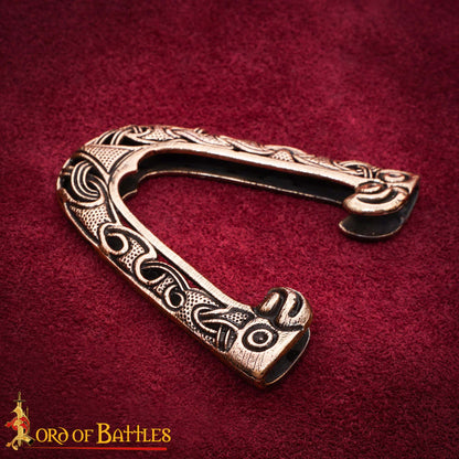 Espada Vikinga de Bronce Chape - Diseño Cabeza de Dragón - Imagen 1