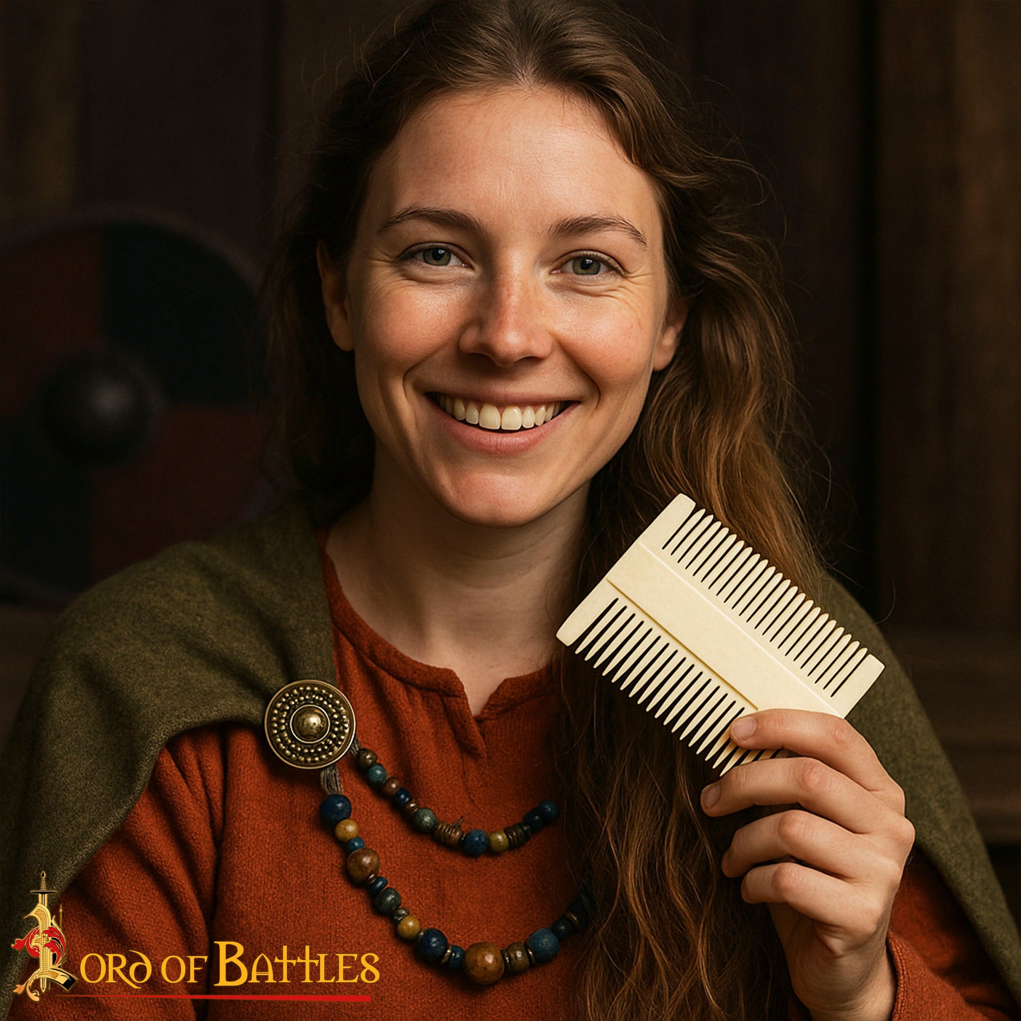 Viking Peine de Hueso de Doble Cara para Barba y Pelo - Imagen 2