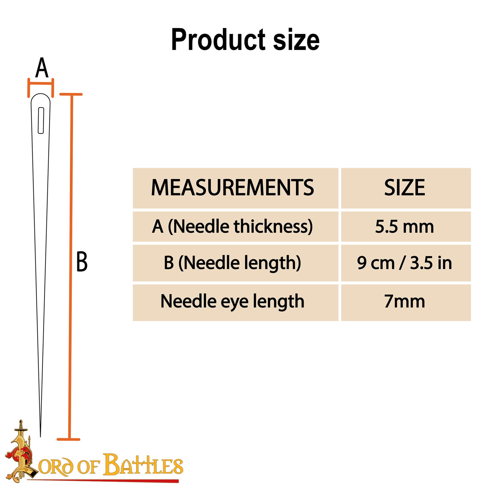 Juego de 5 Agujas de Bordar Medievales de Hueso - Talladas a Mano en Hueso de Buey de Origen Ético - Acabado Pulido - Imagen 3