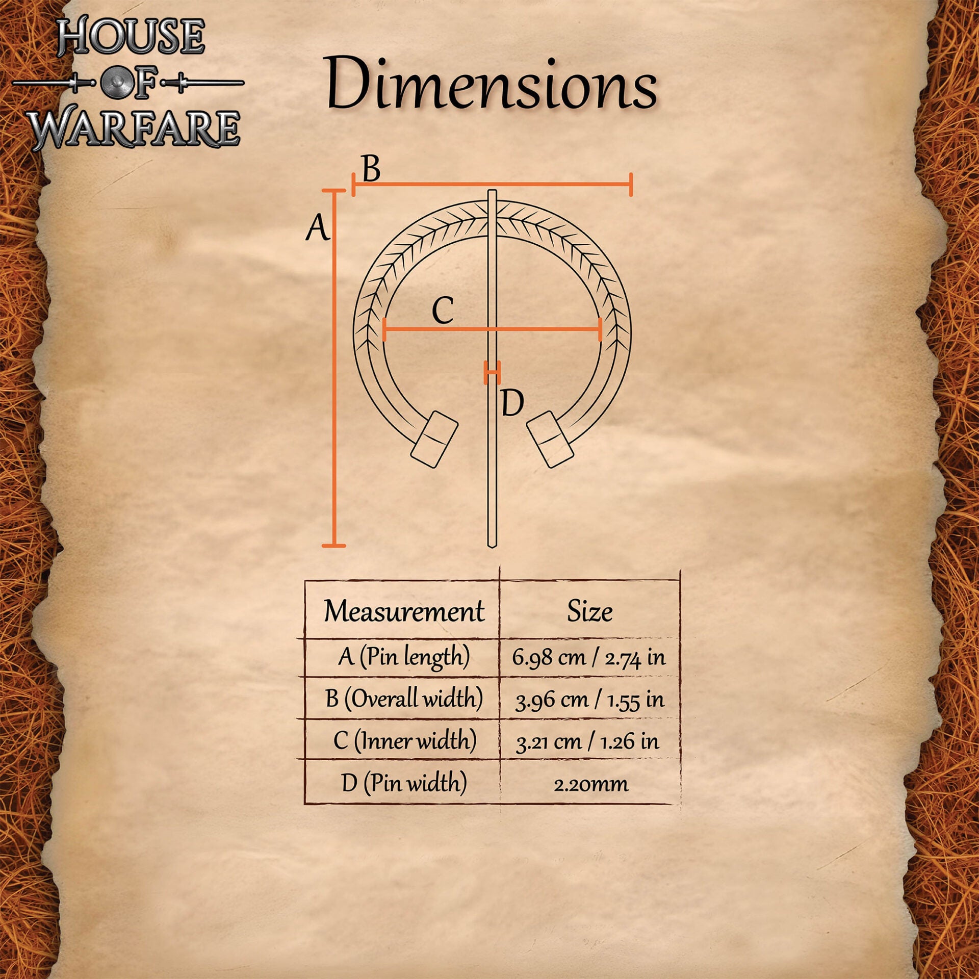 Fíbula Penannular Medieval de Latón - Alfiler Pequeño de Capa para Broche de Traje Histórico y Vikingo - Imagen 3