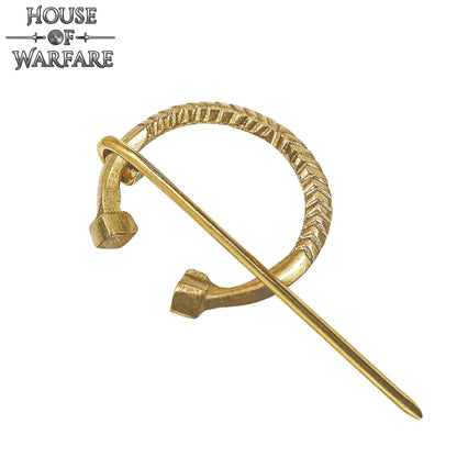 Fíbula Penannular Medieval de Latón - Alfiler Pequeño de Capa para Broche de Traje Histórico y Vikingo - Imagen 4