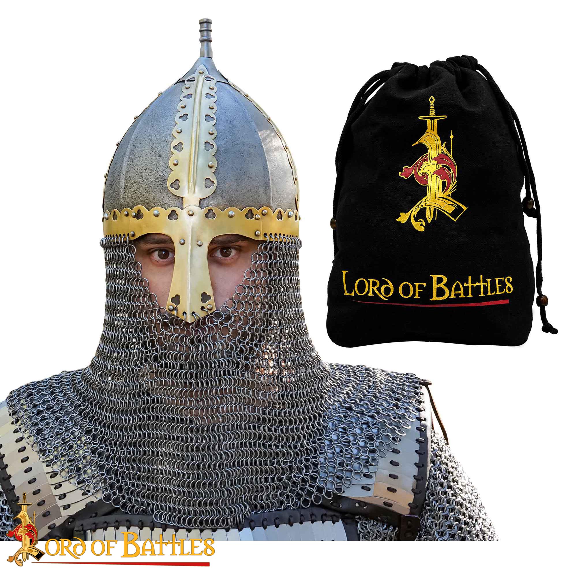 Casco Vikingo-ruso Tipo Ii de Gnezdovo con Coraza de Cota de Malla (siglo X) - Imagen 4