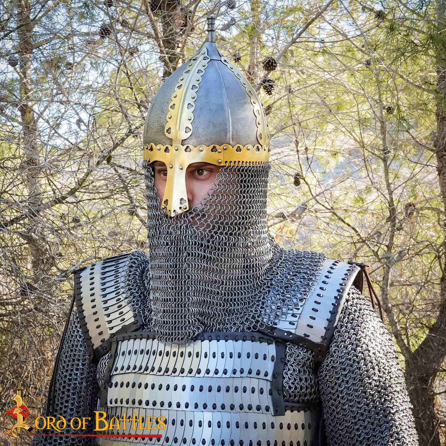 Casco Vikingo-ruso Tipo Ii de Gnezdovo con Coraza de Cota de Malla (siglo X) - Imagen 6