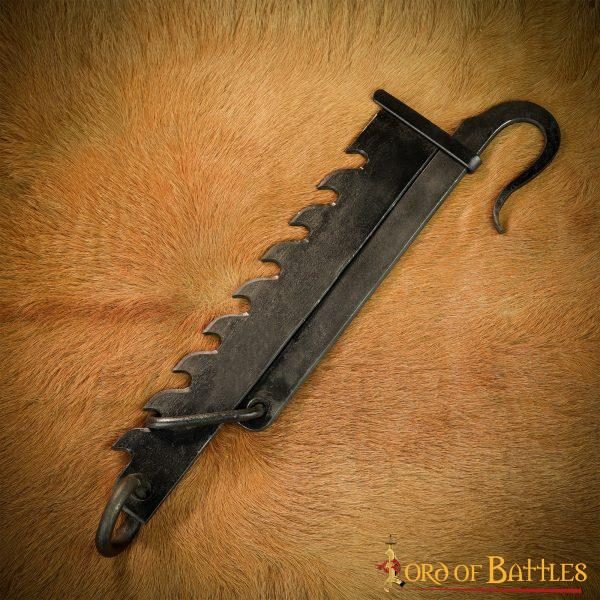 Hervidor Medieval de Hierro Forjado a Mano Sierra de Campamento Funcional - Imagen 1