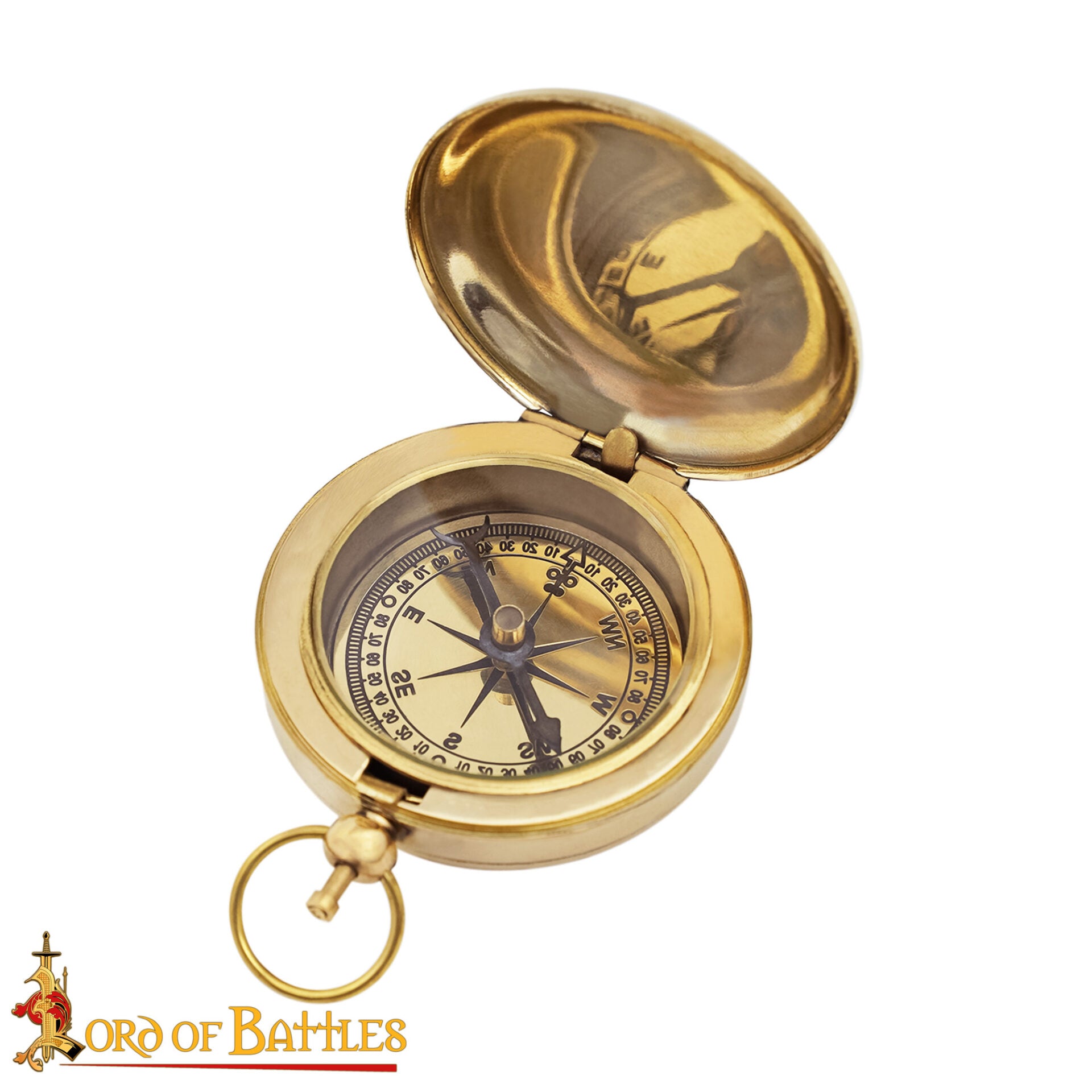Brújula de Bolsillo de Latón para Aventureros - Instrumento de Navegación de Época - Imagen 10