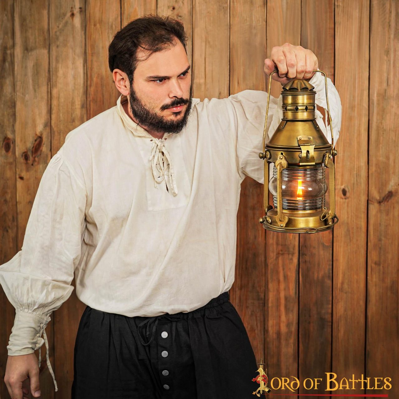 Linterna de Aceite Rústica Vintage Retro Pure Brass - Imagen 4