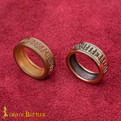 Anillo de Bronce del Siglo Xi-xii con Inscripción - Escritura Gótica, Fundición a la Cera Perdida - Imagen 6