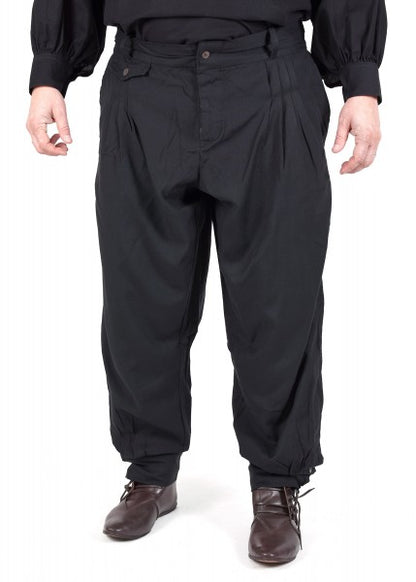 Pantalones con pinzas, negro 1202306300