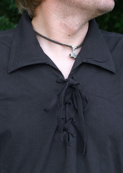 Late medieval cotton shirt, black 1216000120
