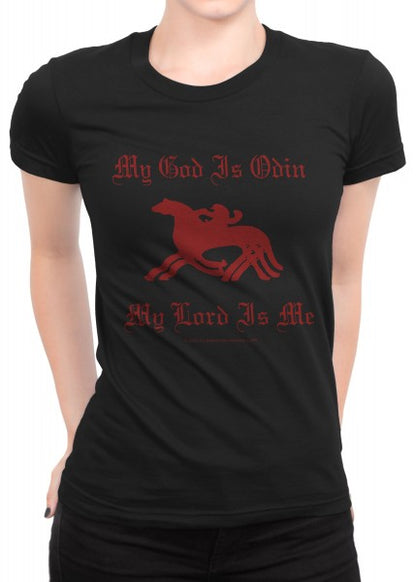 1245044600 Medieval T-shirt My God is Odin