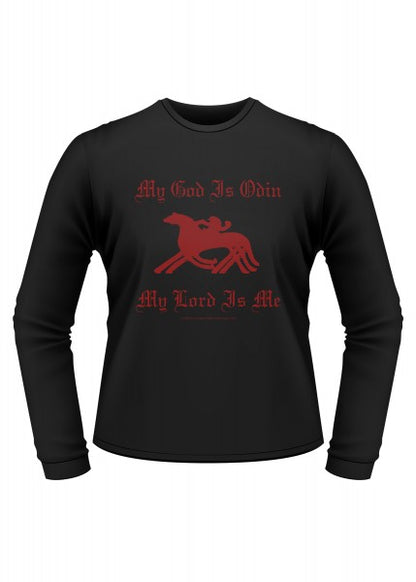 1245044640 Medieval long sleeve t-shirt: My God is Odin