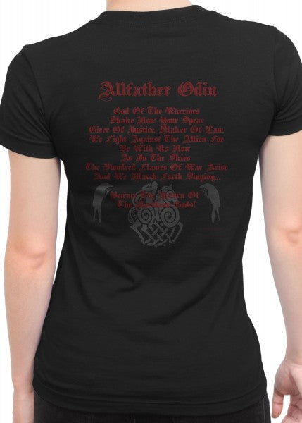1245110220 Camiseta medieval, Cuidado con el regreso de ... Odin