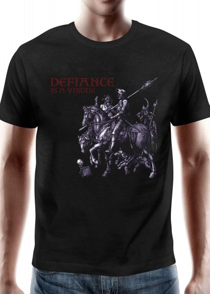 1245112110 Mittelalterliches Jungen-T-Shirt, Herausforderung ist eine Tugend