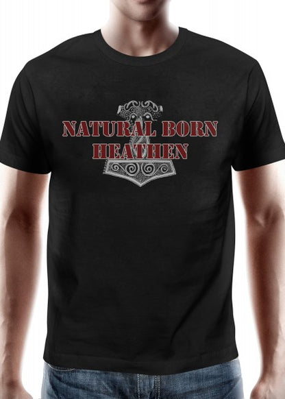 1245114000 Camiseta medieval para menino, Natural Born Heathen