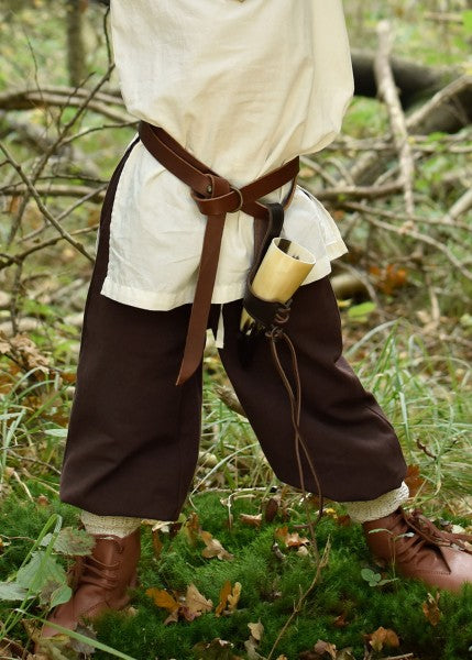 Pantalón medieval holgado Thore para niños, marrón o marrón/ natural 1280010630