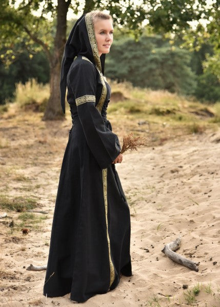 Imagen de 1280010300 Vestido medieval Eleanor con capucha parte de nuestra colección en Espadas y más, sitio oficial.