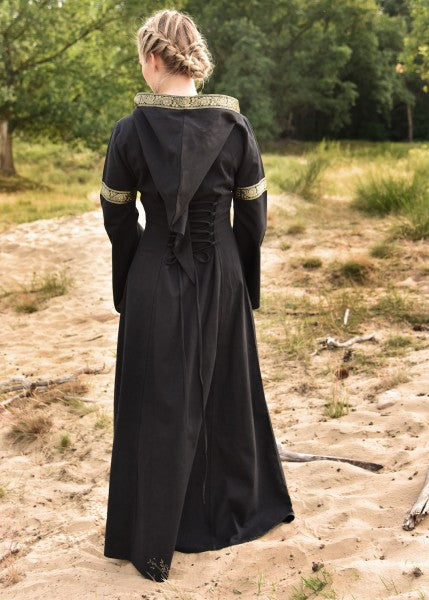 Imagen de 1280010300 Vestido medieval Eleanor con capucha parte de nuestra colección en Espadas y más, sitio oficial.