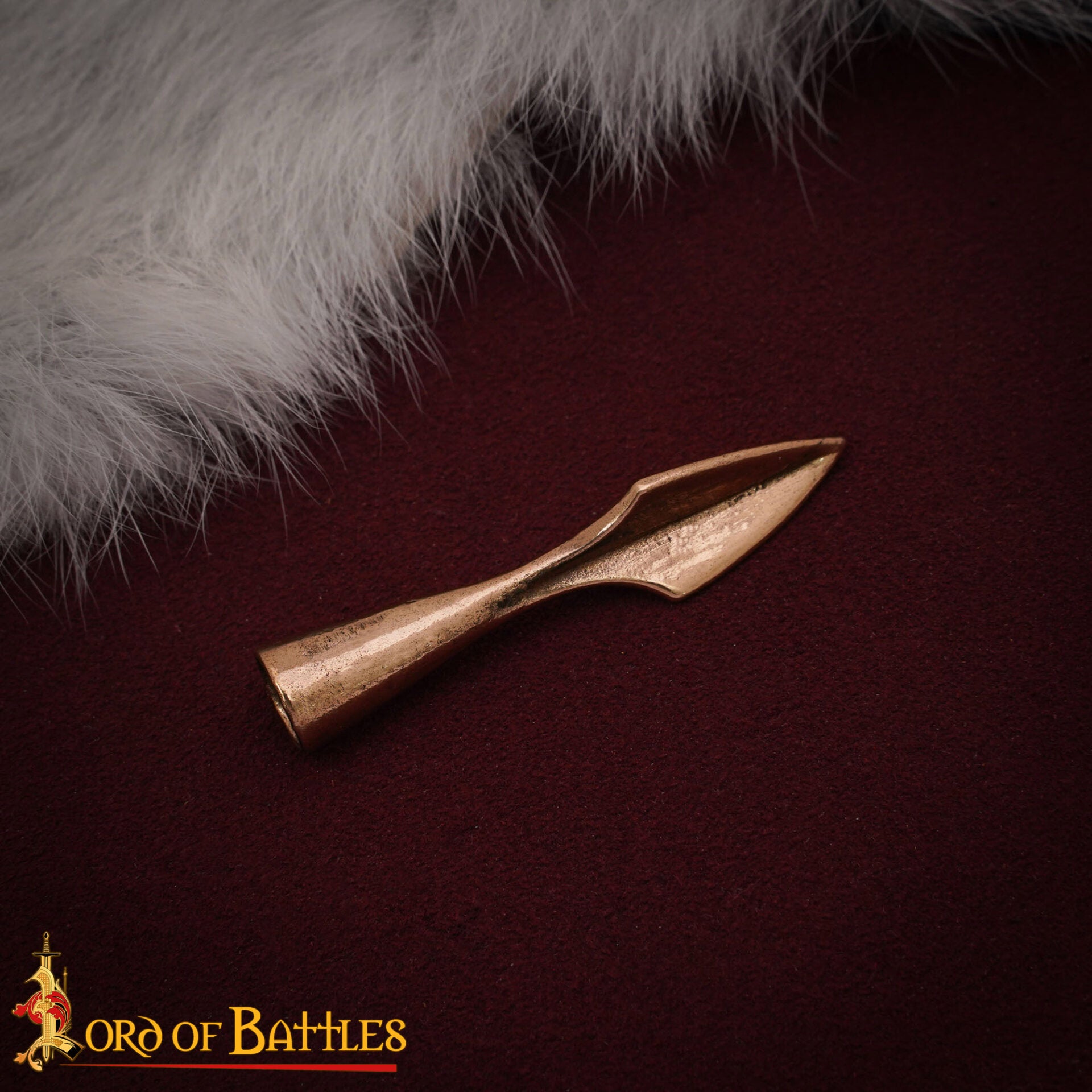 Cabeza de Flecha de Bronce Fundida a la Cera Perdida con Agujero de Amarre - Réplica Histórica de 5 Cm para Larp, Coleccionistas - Imagen 2