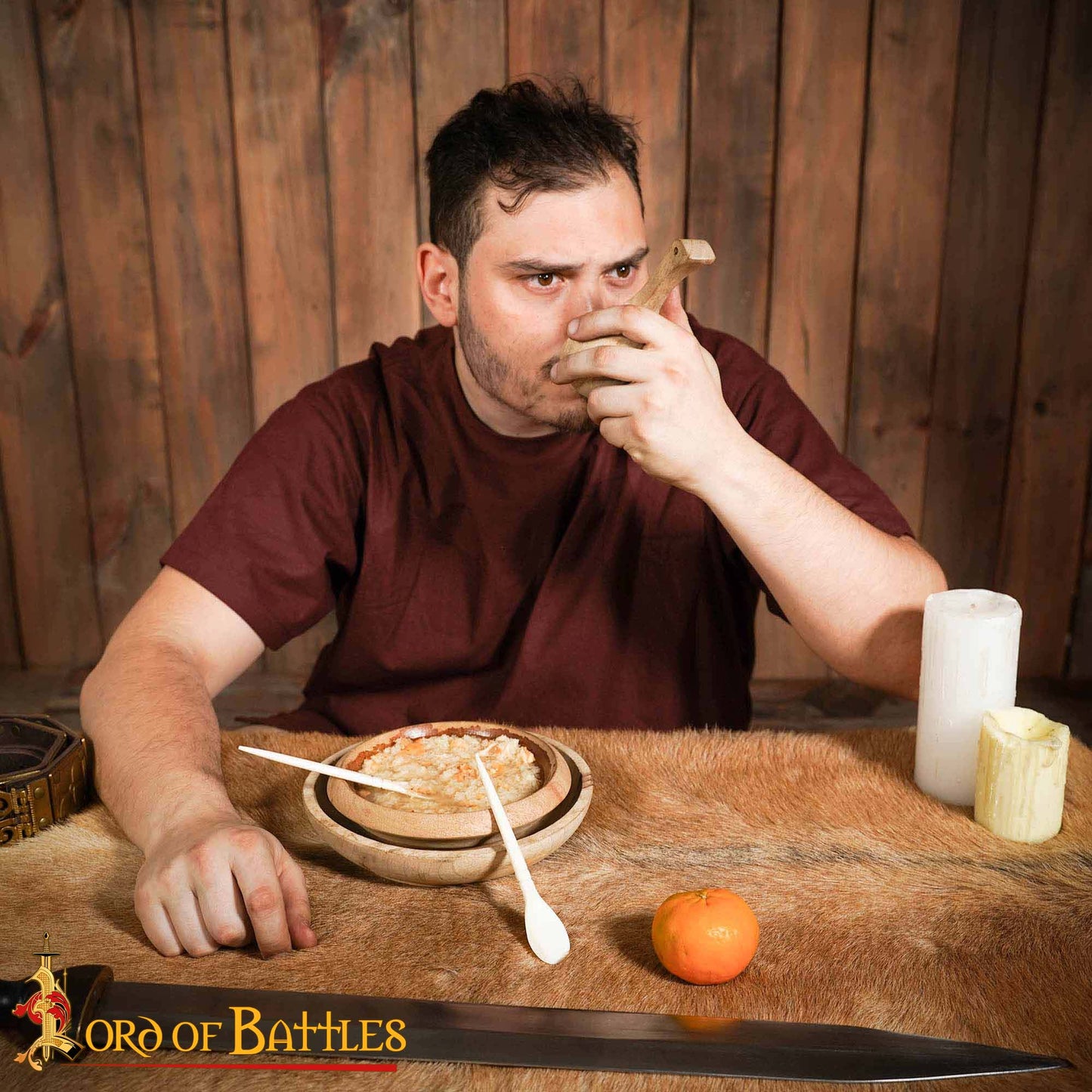 Cucharas Romanas Artesanales de Hueso - Juego de 2 - Hueso de Buey Auténtico de Origen Ético - Utensilios Históricos - Imagen 6