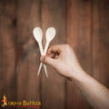 Cucharas Romanas Artesanales de Hueso - Juego de 2 - Hueso de Buey Auténtico de Origen Ético - Utensilios Históricos - Imagen 1