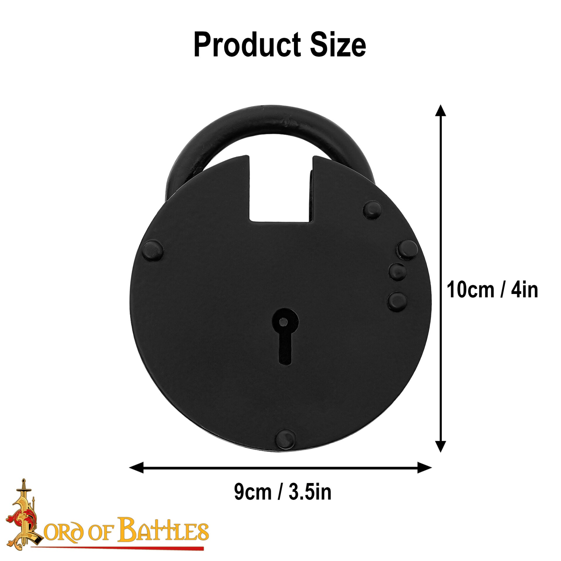 Antiguo Candado de Hierro Forjado a Mano con Dos Llaves Funcionales - Imagen 4