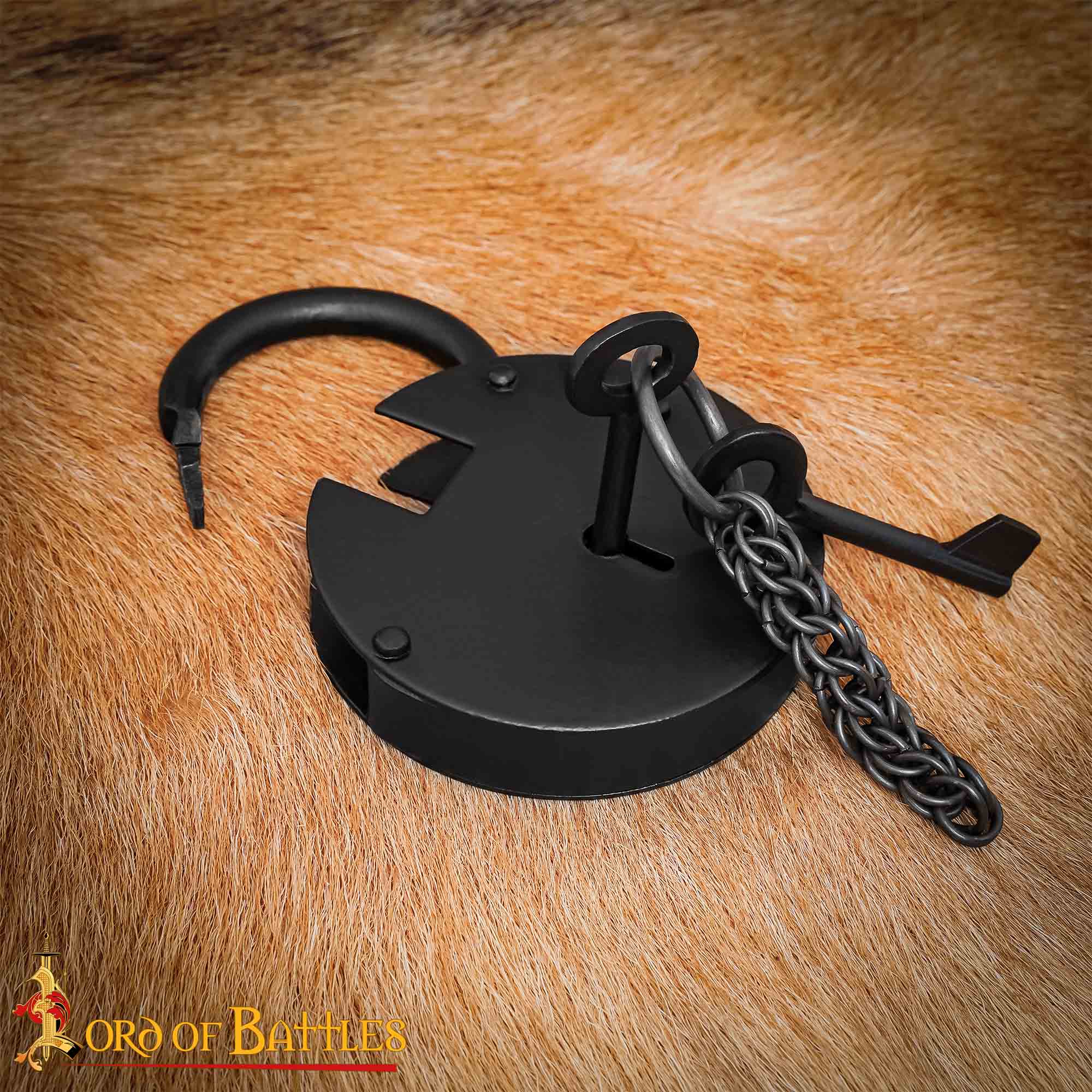 Antiguo Candado de Hierro Forjado a Mano con Dos Llaves Funcionales - Imagen 7