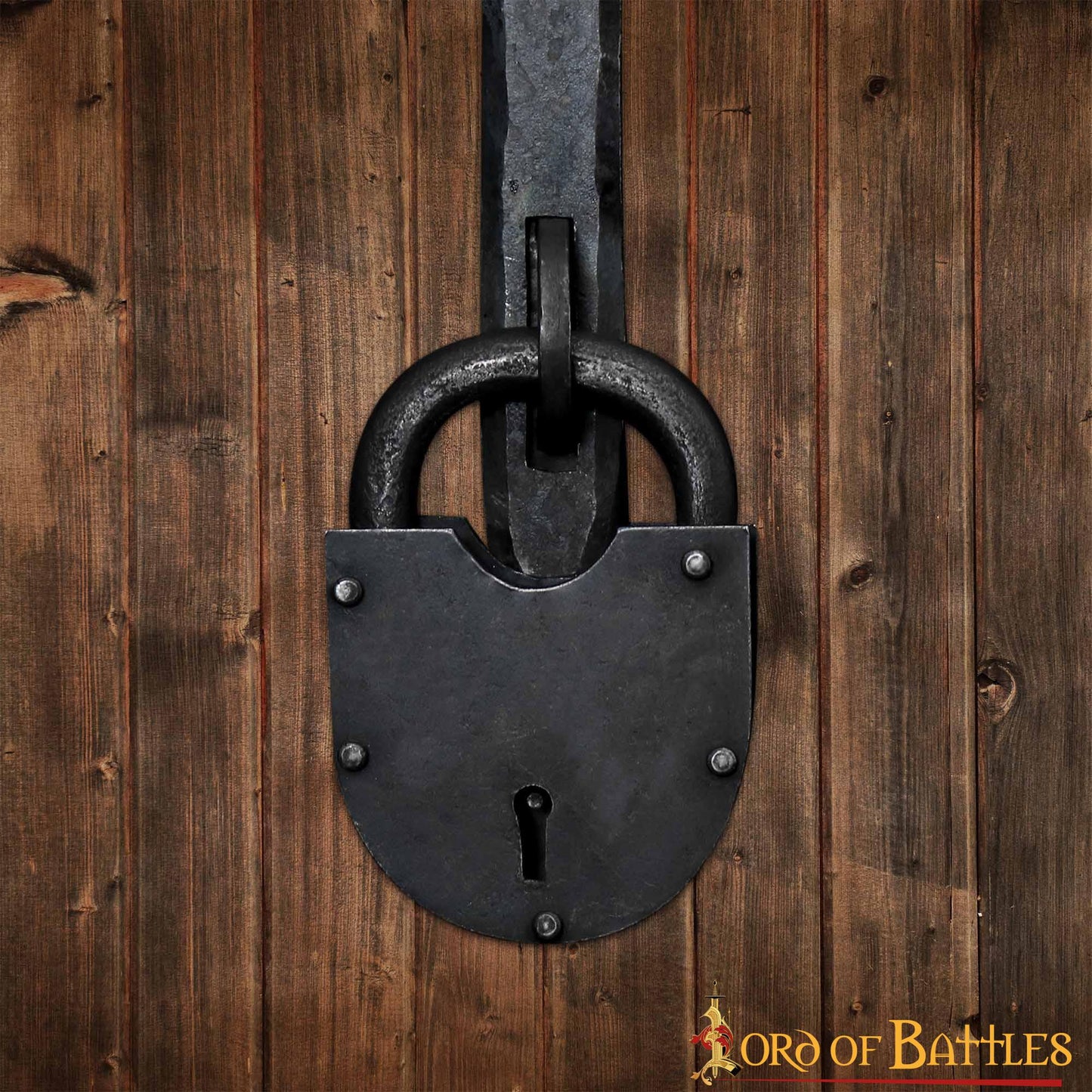 Candado Medieval Forjado a Mano con Dos Llaves Funcionales - Imagen 10